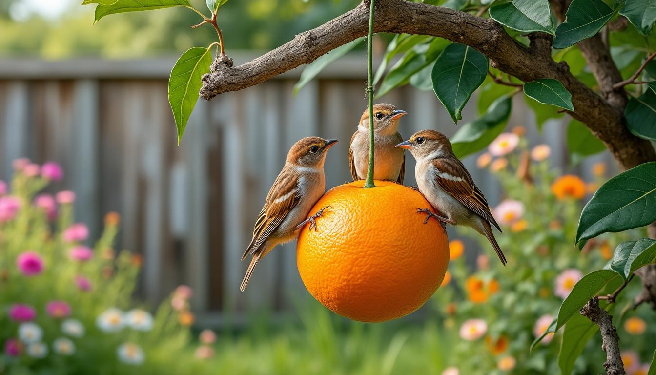 ontdek hoe een simpele sinaasappel in je tuin verrassend veel vogels kan aantrekken en geniet van een levendige en natuurlijke buitenruimte.