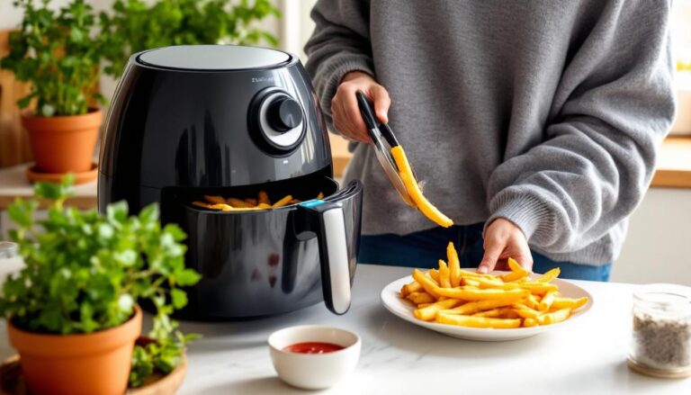 ontdek de eenvoudige hack om eindelijk knapperige airfryer-frietjes te maken. volg onze tips en geniet van perfect krokante frietjes elke keer!