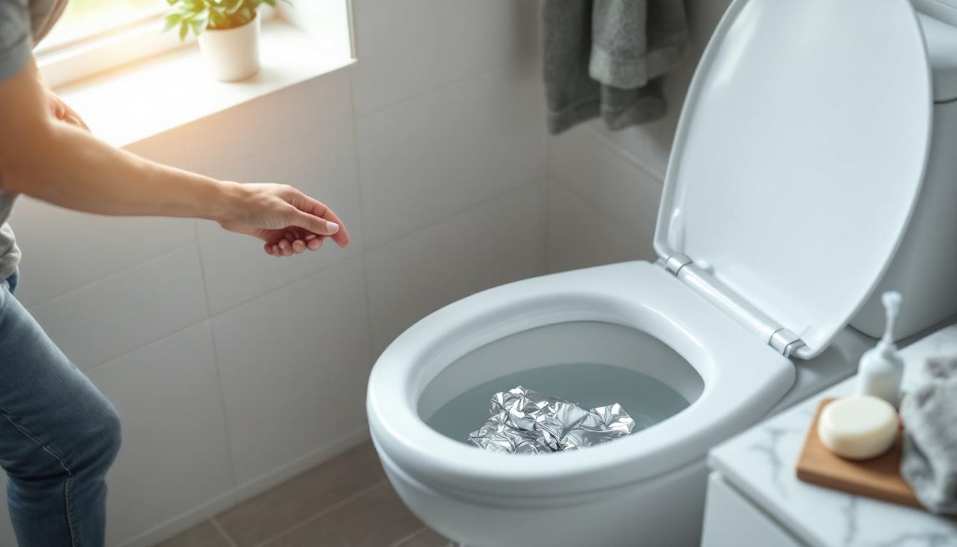 ontdek hoe aluminiumfolie in het toilet helpt om de pot langer schoon en vlekkeloos te houden met eenvoudige en effectieve tips.