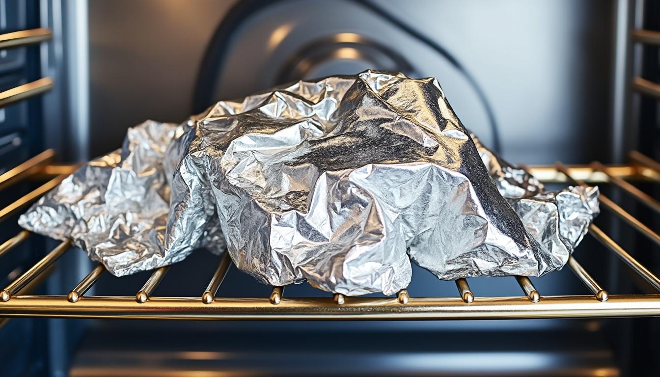 ontdek de oude methode met aluminiumfolie om een ingebrande oven gemakkelijk schoon te maken. effectief en eenvoudig te gebruiken!