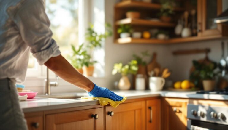 ontdek de eenvoudige truc om je keukenkastjes binnen één minuut vetvrij en stralend schoon te maken. geef je keuken een snelle opfrisbeurt!