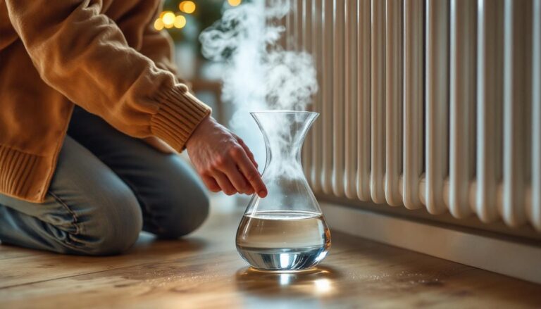 ontdek de slimme tip om je winterrekening te verlagen: plaats vanavond een karaf water onder je radiator en bespaar eenvoudig op je energiekosten.
