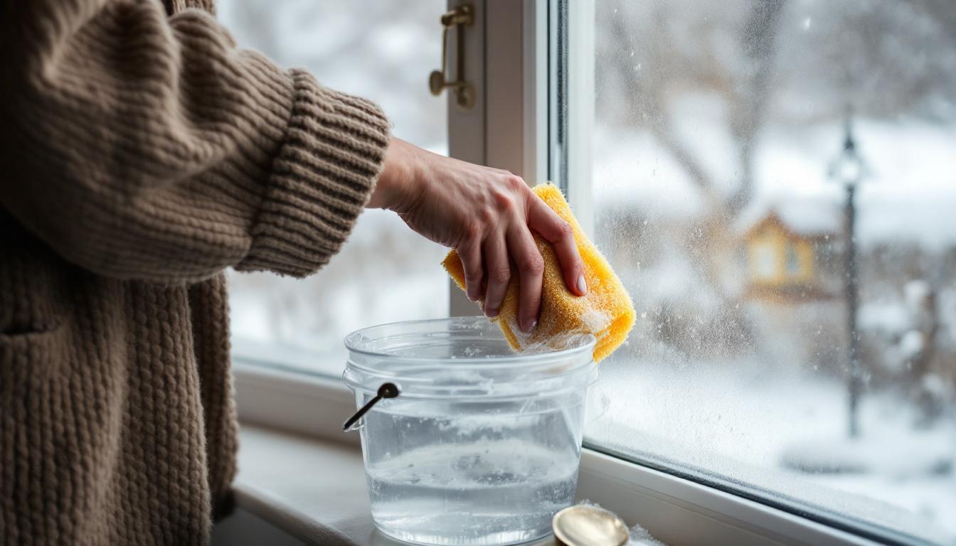 voeg een lepeltje toe aan je schoonmaakwater voor kraakheldere, streeploze ramen deze winter en geniet van een frisse, heldere kijk op de koude dagen.