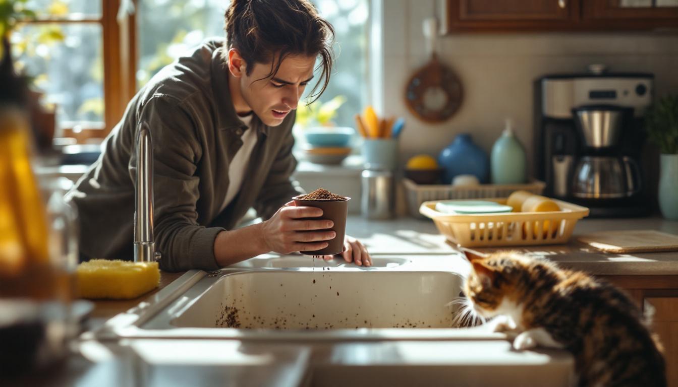 ontdek waarom het weggooien van koffiedik in de gootsteen onverwachte verstoppingen en andere problemen kan veroorzaken en leer betere manieren om koffiedik te verwijderen.