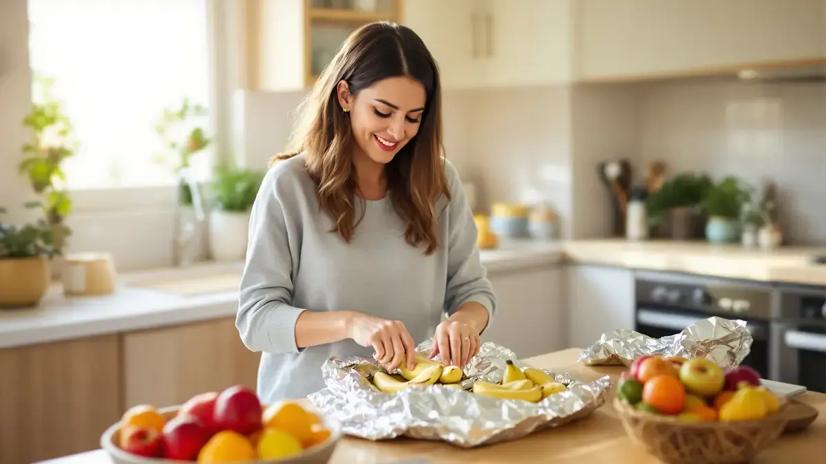 Weinig mensen weten het: bananen in aluminiumfolie wikkelen kan hun versheid echt verlengen.