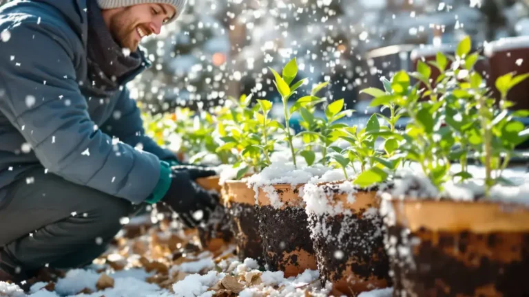 Bevroren potgrond in de winter? Dit eenvoudige materiaal helpt de warmte rond planten vast te houden