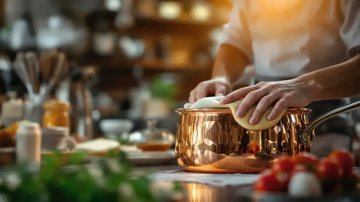 Dit gebaar van de chef laat koper glanzen zonder het te beschadigen