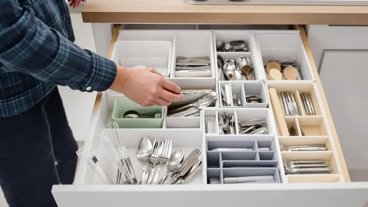 Deze eenvoudige methode transformeert de organisatie van de keukenlades