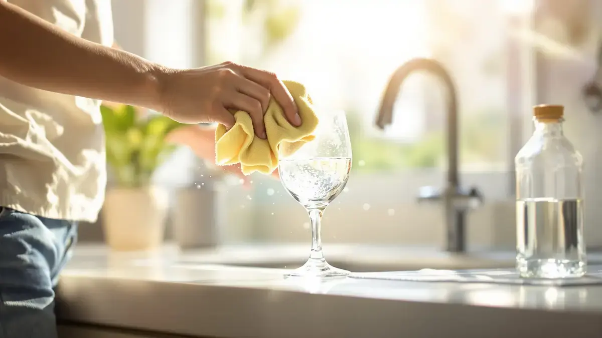 Deze eenvoudige tip voorkomt witte waas op glazen na het wassen