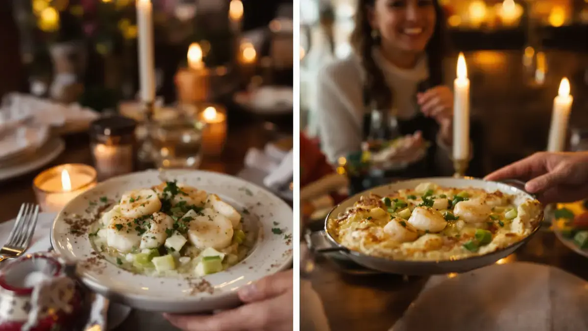 Deze gratin met prei en sint-jakobsschelpen verleidt bij elke maaltijd, ondanks een zeer eenvoudige bereiding