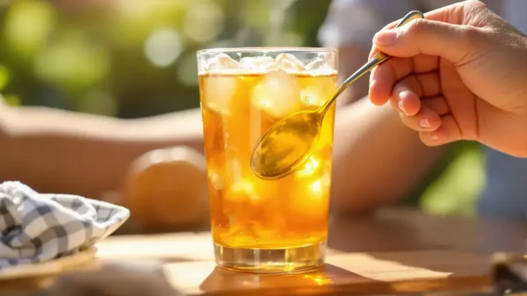 Honing lost harmonieuzer op dan suiker in ijsthee