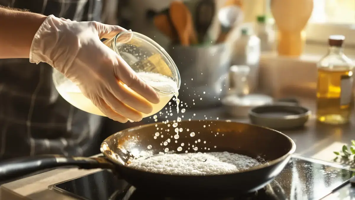 Vetvervuilde koekenpan: de milde methode om hem effectief te reinigen zonder de antiaanbaklaag te krassen