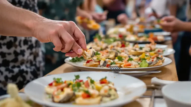 Deze krab- en grijze garnalenhapjes verdwijnen altijd binnen enkele minuten bij de borrel