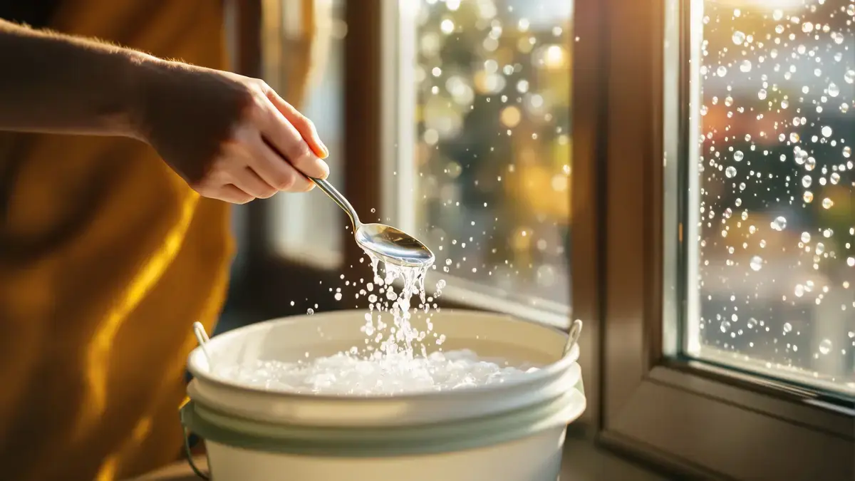 Een lepel in het schoonmaakwater: het eenvoudige trucje om ramen lang schoon te houden