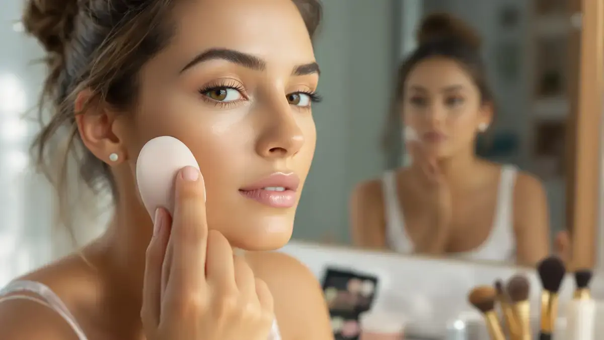 Deze veelvoorkomende fout met de make-upspons neemt meer product op dan je huid