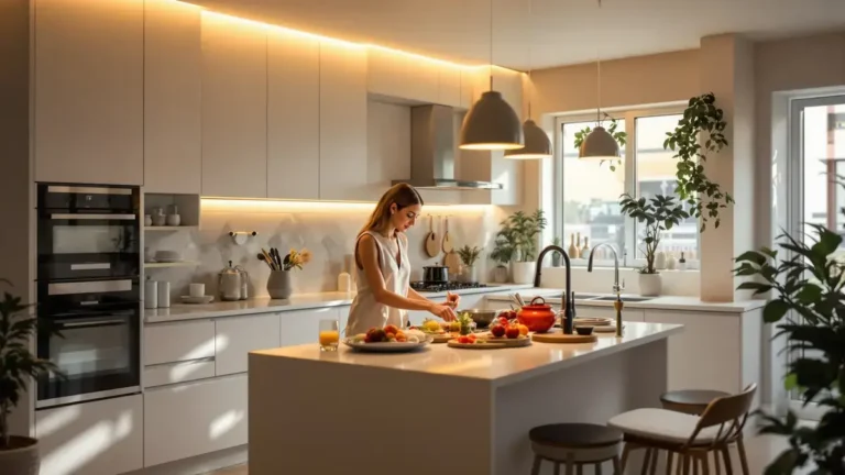 Moderne keukens geven tegenwoordig de voorkeur aan functionele en indirecte verlichting