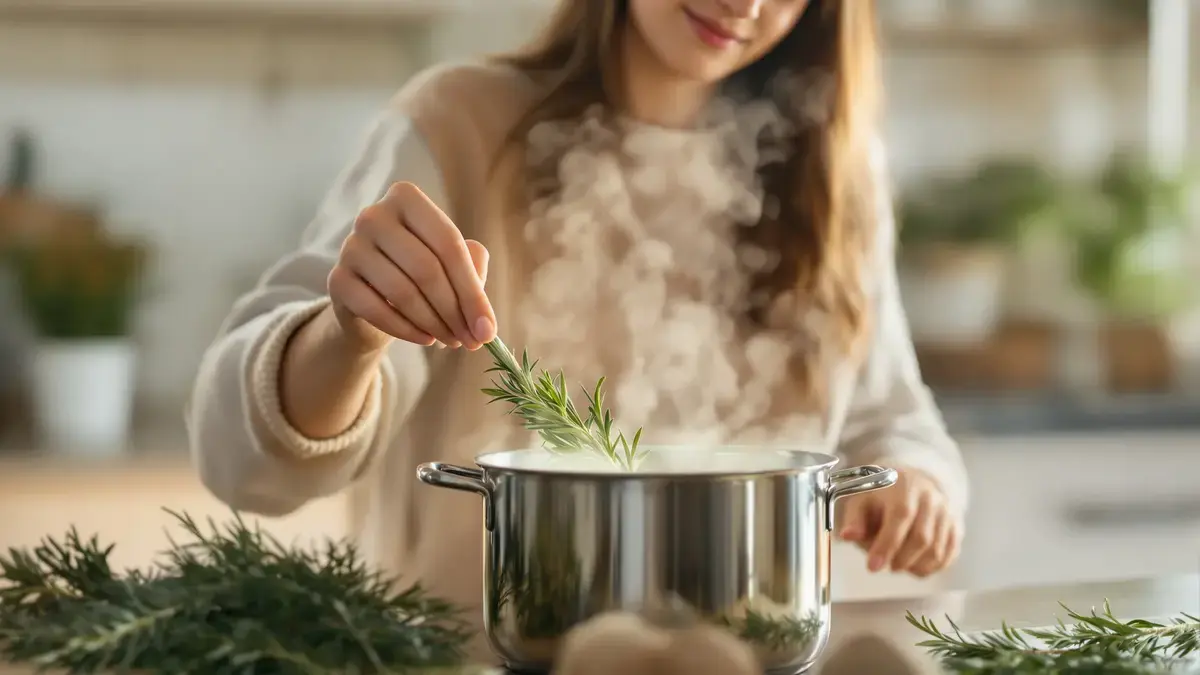 Waarom het koken van een tak rozemarijn in huis een veel nuttiger effect heeft dan je denkt