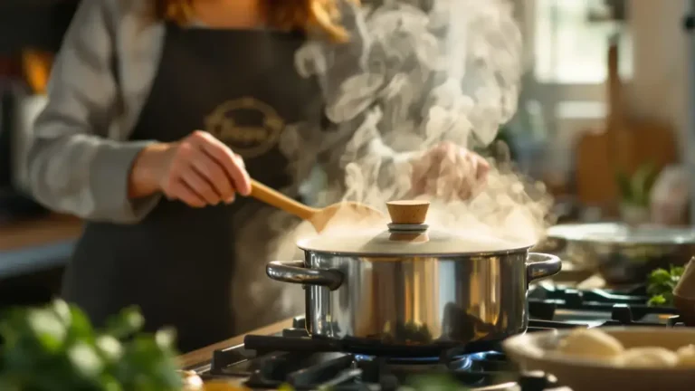 Een simpele kurken stop in de pan is voldoende om overkoken te voorkomen