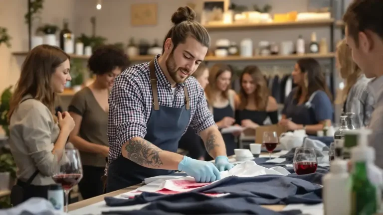 De echte stomerijen verwijderen rode wijn zonder chemische vlekverwijderaar