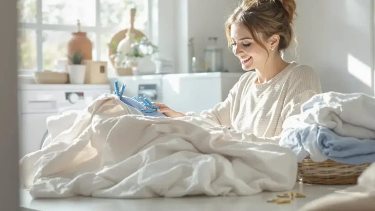 De wasknijpertruc die voorkomt dat lakens in de droger in de knoop raken