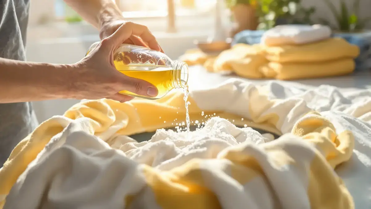 De zuurgraad van azijn verzacht textielvezels op natuurlijke wijze