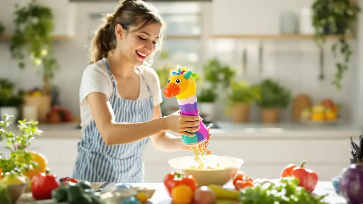 Een voor het zwembad ontworpen voorwerp vindt nu een onverwachte toepassing in de keuken