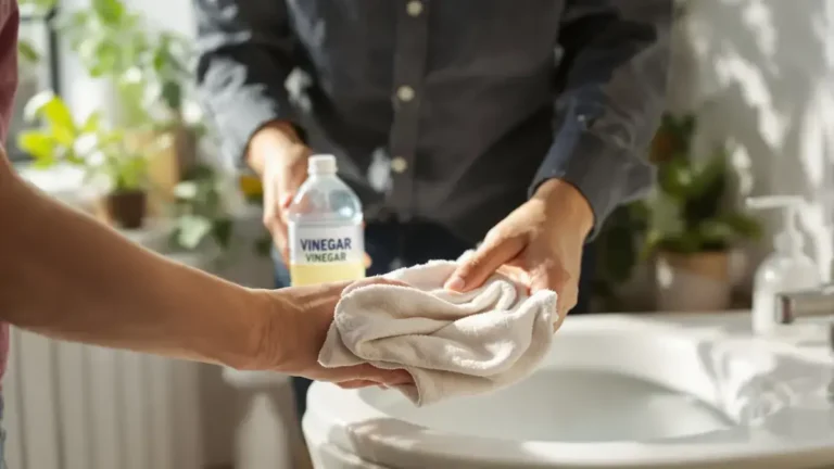 Een eenvoudig met azijn doordrenkt watje kan de wc-geur definitief verwijderen