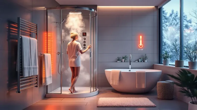 Badkamer in de winter: de exacte aanbevolen temperatuur voor comfort en gezondheid