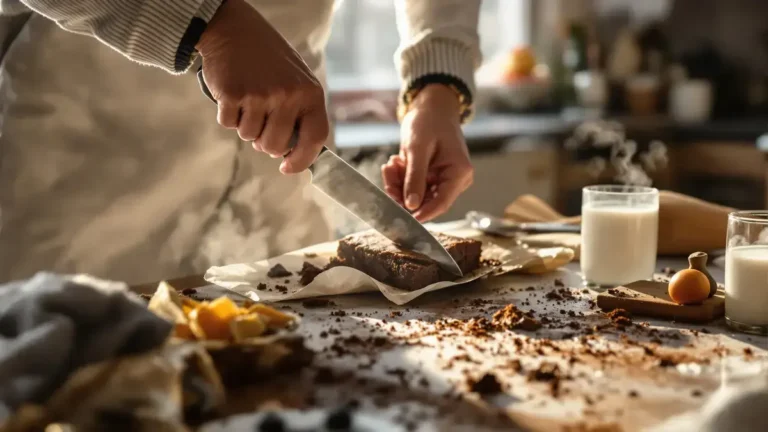 Deze brownie zonder bloem lijkt een gewone smaak te hebben, maar verbergt een ongeëvenaarde smeuïge textuur.