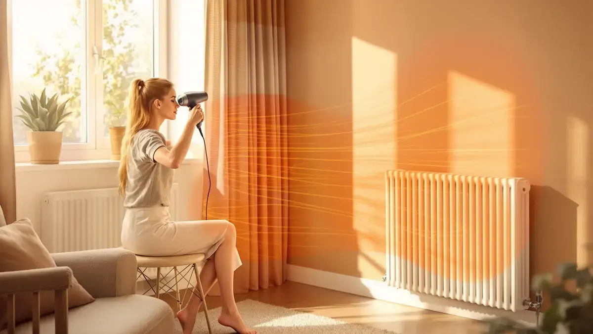 Een föhn bij de radiator? Deze verrassende tip verbetert de warmteverspreiding zonder extra kosten