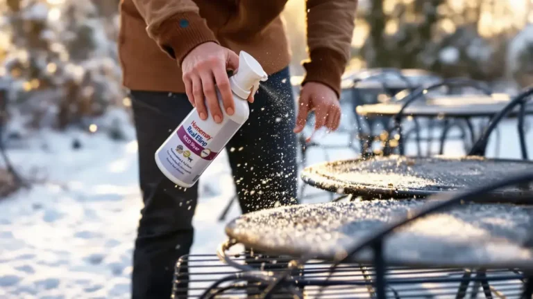 Hoe een zelfgemaakte spray mijn buitenmeubilair in de winter tegen roest beschermt