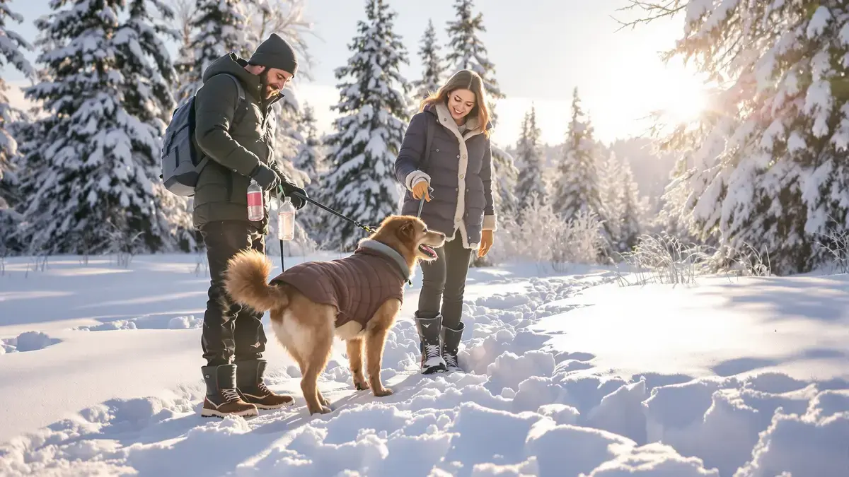 Met je hond in de winter wandelen kun je niet improviseren en bepaalde voorzorgsmaatregelen zijn essentieel voor zijn gezondheid