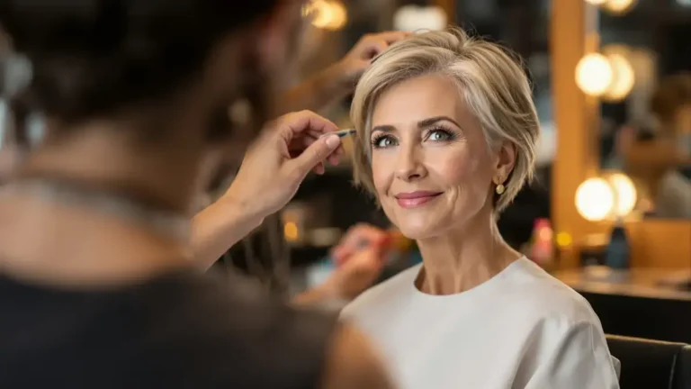 Na je 55e accentueert dit kapsel de ogen volgens een kapper