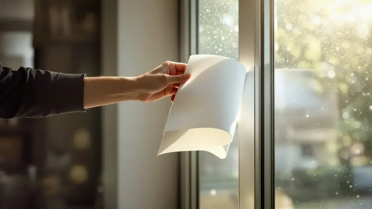 Keukenpapier in de raamrails lijkt absurd totdat je het resultaat ziet