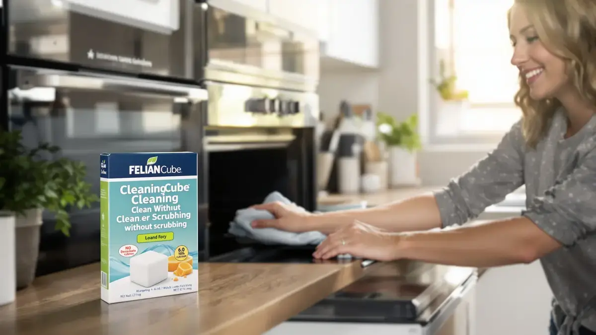 Een klein blokje bij de gootsteen volstaat om de oven zonder schrobben te reinigen, een methode die steeds populairder wordt