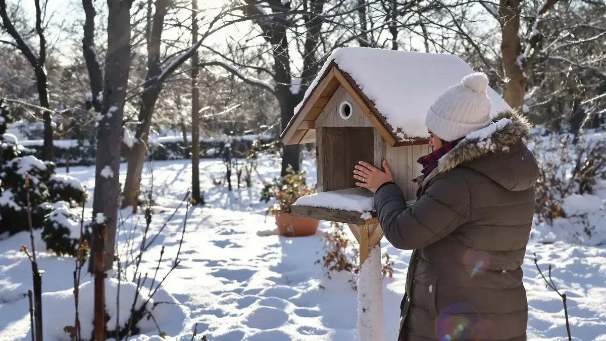 Het schoonmaken van een nestkast in januari kan de dieren die erin overwinteren ernstig verstoren.