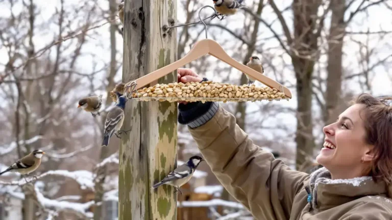 Deze oude kledinghanger, vaak verwaarloosd, wordt een redder voor vogels in de winter en onthult een waardevolle tip.