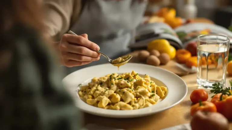 Als de vermoeidheid toeslaat, kan een romige kip in mosterdsaus onze aarzelende lunches verzachten