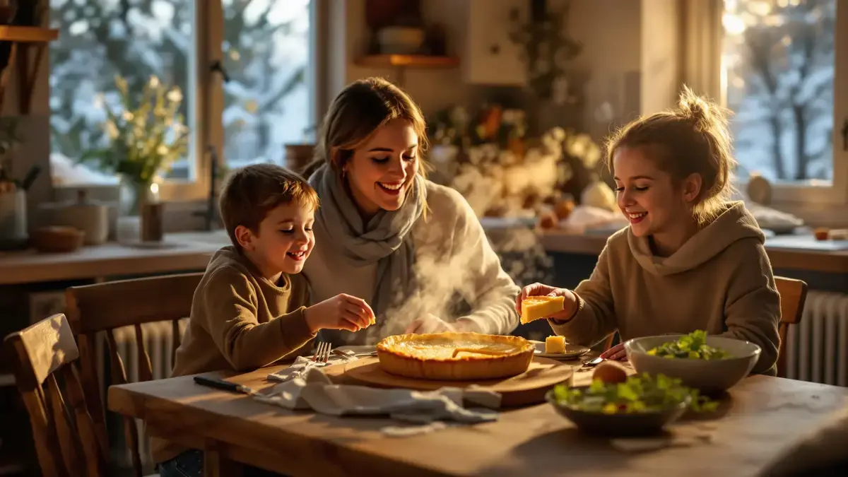 Deze rustieke taart met prei en comté zou degenen kunnen verrassen die denken dat kinderen niet van groenten houden