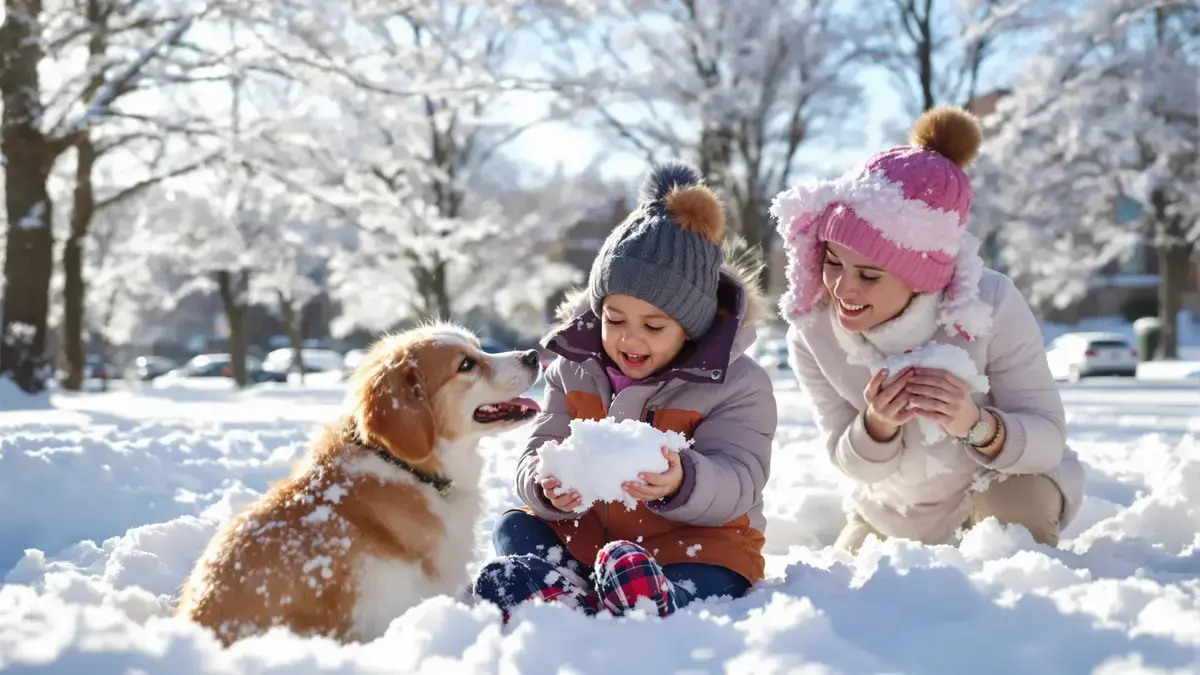 Sneeuw eten is niet onschuldig: het weinig bekende gevaar waaraan honden en kinderen in de winter worden blootgesteld