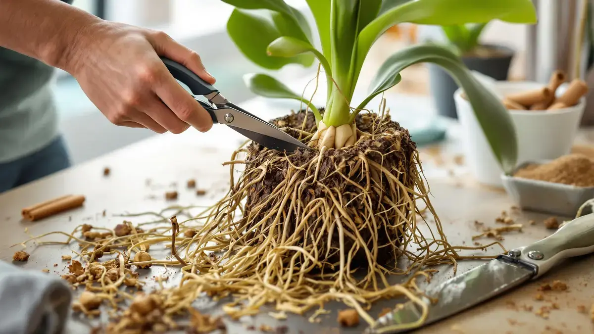Het moment van het snoeien van de wortels van orchideeën is veel belangrijker dan velen denken