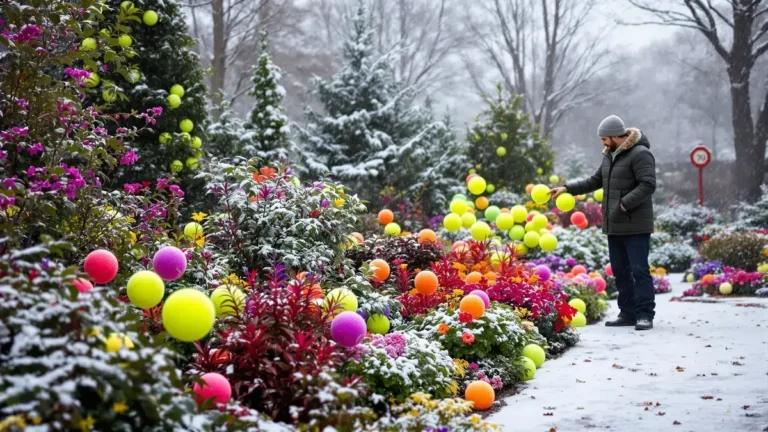 Tennisballen in de tuin in de winter: een verrassend effectieve herbestemming