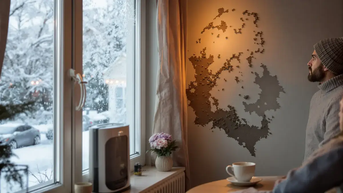 Een ventilatiefout in de winter bevordert vocht en schimmels zonder waarschuwing