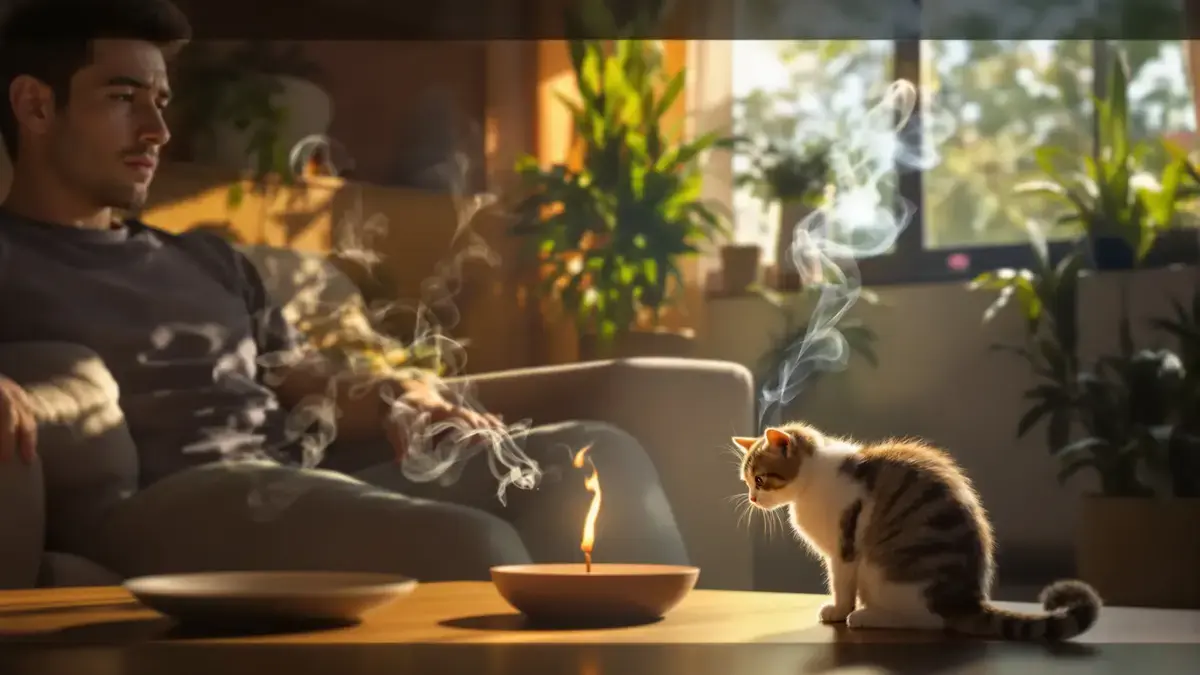 Wierook branden in huis kan onbekende risico’s voor katten opleveren