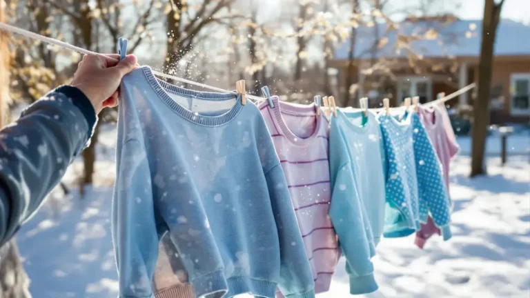 In de winter droogt wasgoed zonder muffe geur en zonder wasdroger dankzij dit precieze gebaar