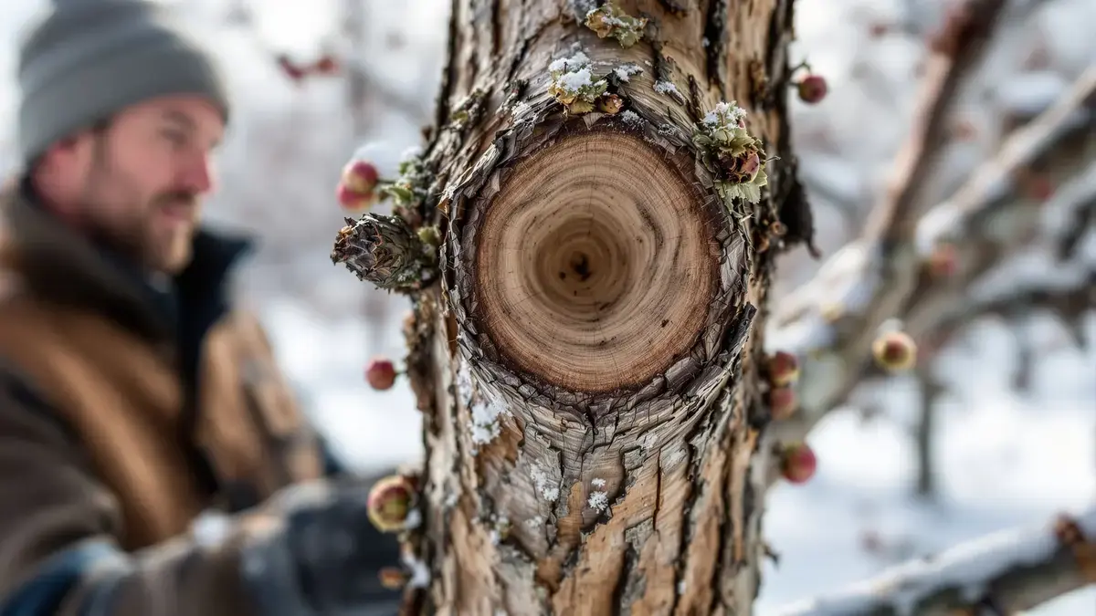 In de winter onthult een vaak over het hoofd gezien teken aan het hout van appelbomen geheimen over een rijke oogst