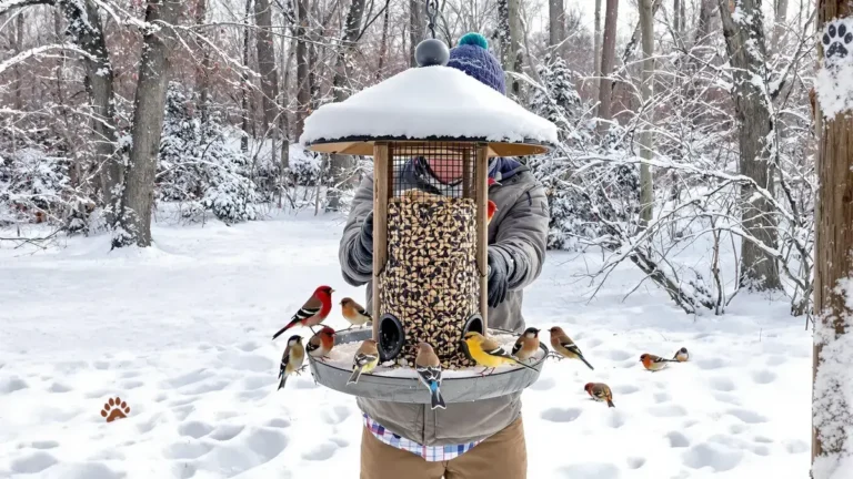 In de winter kunnen vogelvoederplaatsen vogels in gevaar brengen als bepaalde voorzorgsmaatregelen niet worden genomen