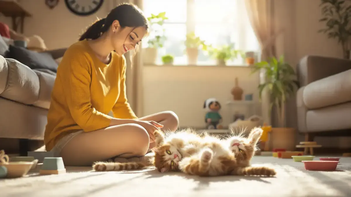 Zich voor het baasje op de grond wentelen is een precieze vorm van kattentaal die veel mensen verkeerd interpreteren