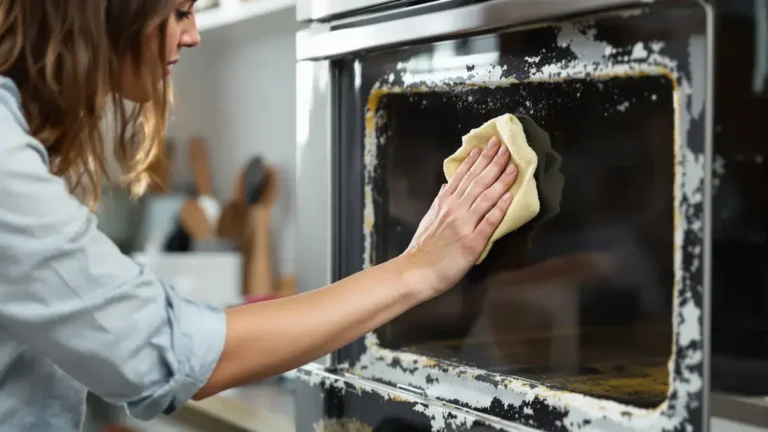 Deze methode met bicarbonaat laat aangekoekte vetten in een vuile oven smelten, een vaak over het hoofd gezien detail