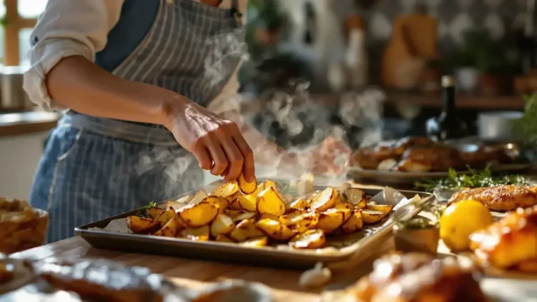 De dubbele bereiding van aardappelen op Portugese wijze zorgt voor een krokant en smeuïg resultaat